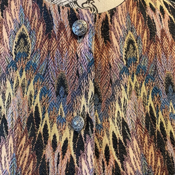 🔥 Suttles & Seawinds Vintage '92 Matchstick Tapestry Jacket Medium 🔥 - Picture 3 of 11